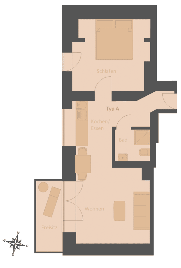 Grundriss FeWo3